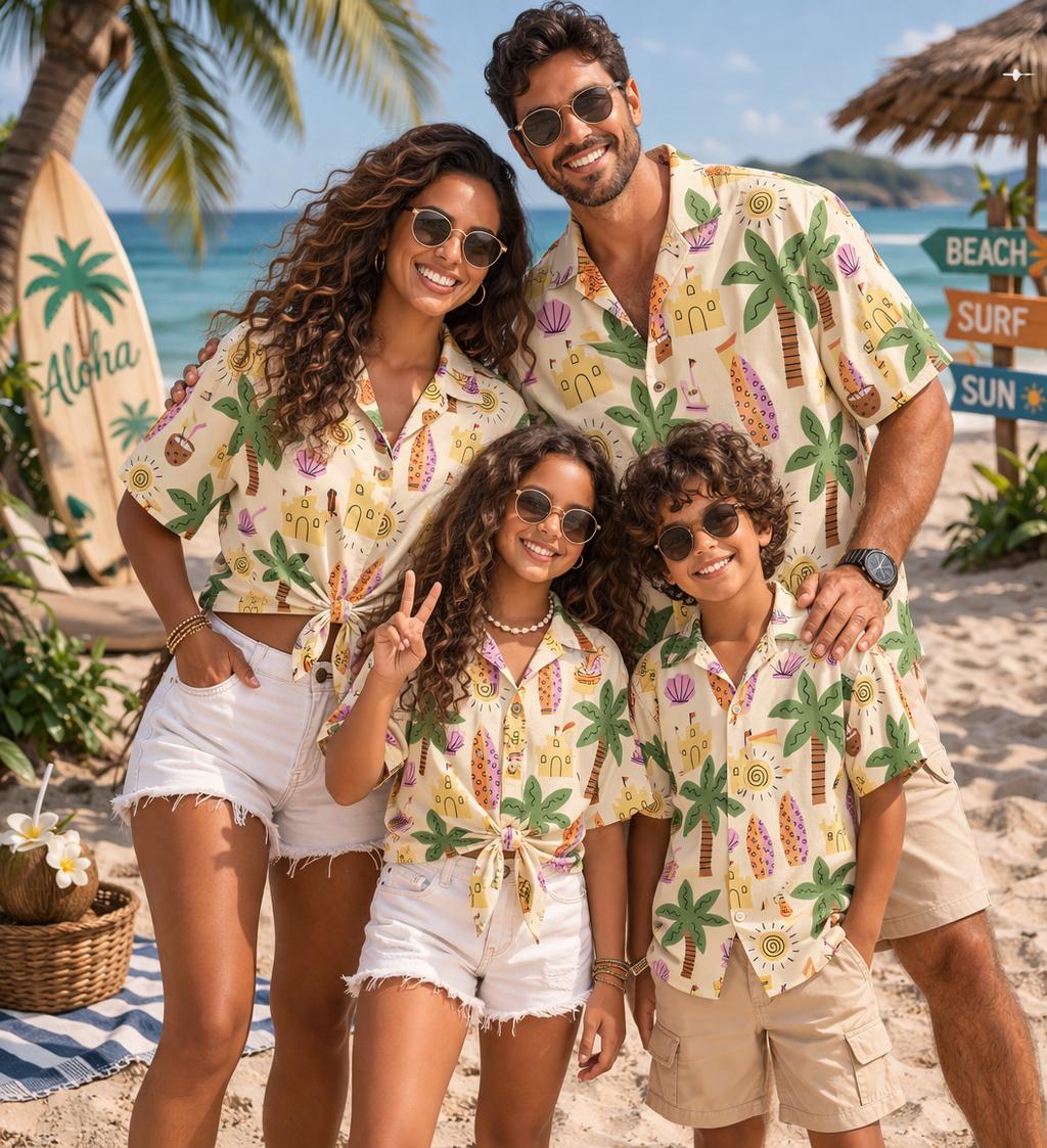 The Plant Parent - Hawaiian Children's Shirt Plant Flower Coconut