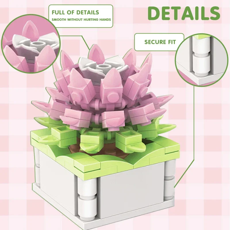 Block City DIY Potted Plants S - Cactus Mix Pot ulasan dan harga