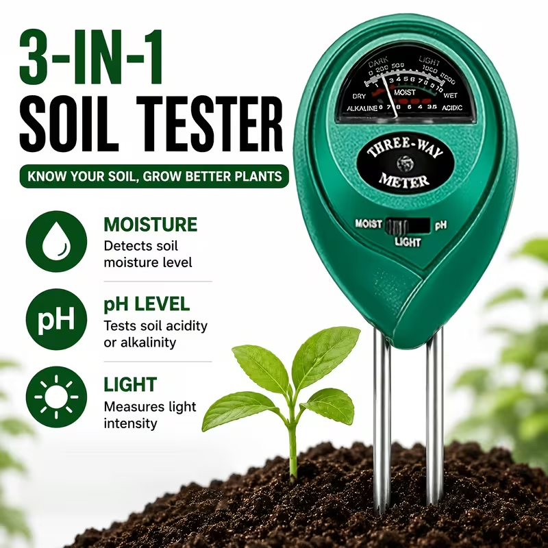 3-in-1 Soil Tester (Moisture,  - Plant Parent Tools ulasan dan harga